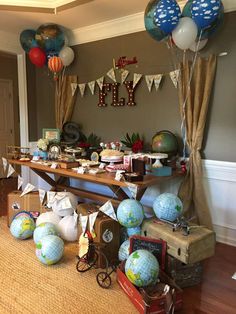 an image of a birthday party with balloons