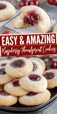 cookies are stacked on top of each other with the words easy and amazing written above them