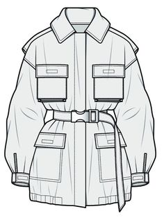 the front and back view of an unlined jacket with pockets on both sides,