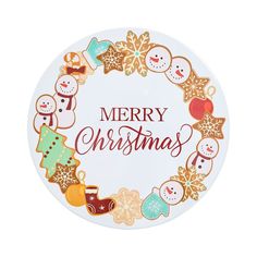 a merry christmas plate on a white background