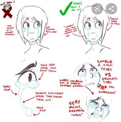 the stages of drawing an anime character's face