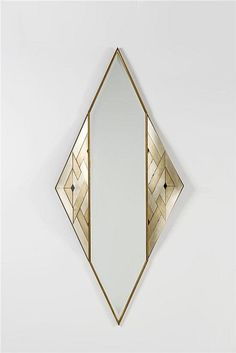 a mirror that is sitting on top of a wall