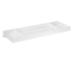 a white tray with two compartments on it