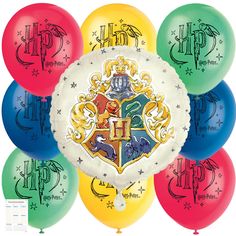 the hogwarts party balloons are arranged in a circle