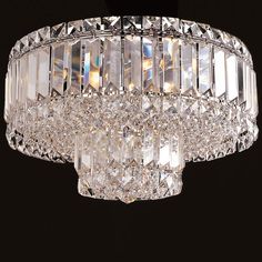 a crystal chandelier hanging from the ceiling