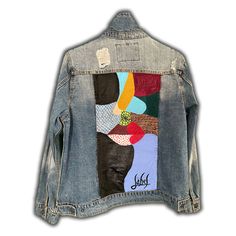 Description: Picasso's Faces Hand Painted on a Blue Denim Jacket . Signed @thelabelofficial Due to each piece being hand crafted it might have slight differences. Please allow 1-2 weeks delivery, as each piece is hand crafted and made to order. Limited edition. Seasonal items are non refundable. EACH PIECE IS MADE TO ORDER, HAND PAINTED AND HAND CRAFTED BY THE LABEL OFFICIAL TEAM IN THEIR LAS VEGAS STUDIO. Fit: Comfy and warm. We recommend sizing up if you are looking for a nice oversized fit. I Hand Painting On Denim Jackets, Painting On Denim, Clothes Makeover, Magic Dust, Hand Painted Denim Jacket, Painted Denim Jacket, Dream World, Fashion Creative, Painted Denim