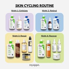 Skin cycling is a four-night skincare regimen meant to simplify your skincare routine. The term was coined by Dr Whitney Bowe, a New York City based Skin Cycling For Acne Prone Skin, What Is Skin Cycling, Skin Care Cycling, Skin Cycling Routine Oily Skin, Skin Cycling Routine 7 Days, Skin Cycle Routine, Skin Care Cycling Routine, Skincare Cycling, Skin Cycling Products