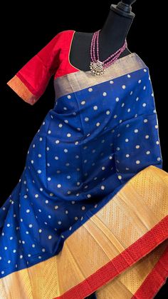 Party wear Organza saree. Pure Organza saree with stitched blouse well made lined padded with ties .  organza saree with gold zari. great quality fine weaves pico fall done on this saree. DETAILS AND CARE   Color ; Blue/red Weight : 600 - 800 grams Length : 5.5 m saree + 0.7 m blouse Width : 48 Inches Fabric : organza silk Craft Description :organza Wash Care : Dry Wash Only Shipping Time : 5 - 7 Working days We Ship Worldwide Comes with stitched blouse size 36 goes up to 42/44 very beautiful high quality Blouses comes fully stitched lined with back ties depending on the style - Alterations can be requested . Blouse comes at size 36 - and we can alter them upto 42/43.  Fall Pico done . Video calls can be requested. Return Policy : Please contact us if you have concerns on the product. Plea Red Velvet Blouse, Readymade Blouses Online, Kalamkari Blouse, Printed Organza, Organza Silk Saree, Embroidered Organza, Blue Saree, Red Saree, Velvet Blouses