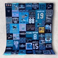 Turn your old t-shirts into a beautiful quilt! These memory blankets can be made with just a few shirts to create a wall hanging or many shirts to create a perfectly cozy quilt blanket. ♥ BE SURE TO COUNT YOUR TSHIRTS! This will help determine the size and price of your quilt. Read on below for all the details! THIS LISTING IS FOR A RESERVATION DEPOSIT TO CREATE A TSHIRT QUILT. ♥ PLACING YOUR ORDER Place your deposit order. I will be in touch to discuss the details of your quilt, like size and c Memory Blankets, T Shirt Blanket, Tshirt Quilts, Memory Blanket, Tshirt Blanket, Tshirt Quilt, Style Tshirt, Cozy Quilts, Custom Tshirt