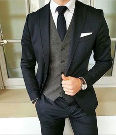 Modern Men, Wedding Suits Groom, Men Classic, Groom Suit, Groom Attire, Fitted Suit, Wedding Suits Men