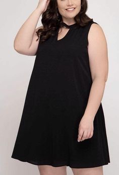 Black she & sky neck keyhole dress Plus Outfit Ideas For Plus Size, Comfy Outfit Ideas, Plus Size Wedding Guest Dress, Outfit Ideas Plus Size, Plus Size Wedding Guest, Classic Black Dress, Wedding Guest Style, Keyhole Dress, Comfy Outfit