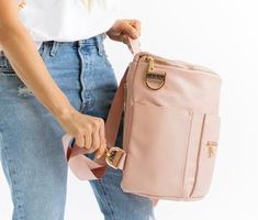 Blush Fawn Design, Design Bag, Faux Leather Bag, Diaper Bags, Travel Collection, Bag Design, Work Bag, Out And About, Everyday Essentials