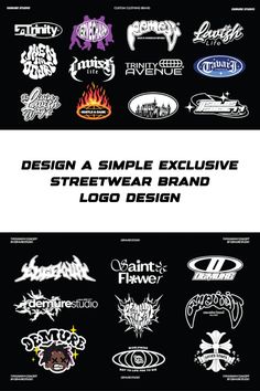 an advertisement for a company that sells stickers and decals on the back of their logo