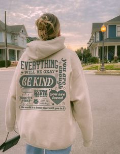 Everything Will Be Okay Hoodie Aesthetic Mental Health Retro Hoodie Self Growth Hoodie Positive Hoodie Therapy Hoodie Mental Illness Hoodie - Etsy UK Everything Will Be Okay, Positive Hoodie, Self Growth, Hoodie Aesthetic, Letter Print Hoodie, Band T Shirts, Be Okay, Look Plus, Moleskine