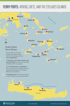 a map showing the locations of many different islands