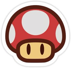 a mushroom sticker on a white background