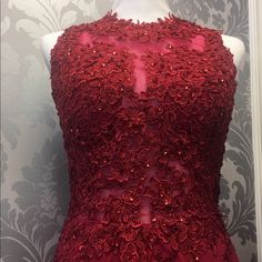 Beautiful Burgundy Color Long Dresses For Sale! Size 2-4 Burgundy Sleeveless Wedding Dress, Sleeveless Burgundy Wedding Dress, Red Lace Dress With Fitted Bodice, Red Lace Sleeveless Evening Dress, Red Sleeveless Lace Evening Dress, Red Lace Sleeveless Dress, Burgundy Sleeveless Dress With Fitted Bodice, Red Lace Bodice Dress For Formal Occasions, Red Formal Dress With Lace Bodice