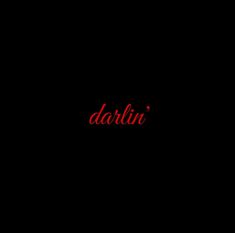 the word dahlin written in red on a black background