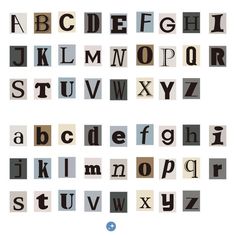 the letters are made up of different shapes and sizes, including one for each letter