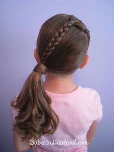 Nice and simple braid hairstyle for kids. #hair #braid #tip Easy Hairstyles For Kids, Girls Hairstyles Easy, A Ponytail, A Pony, Braids For Kids, Easy Braids, Kids Braided Hairstyles, Easy Hairstyles For Long Hair