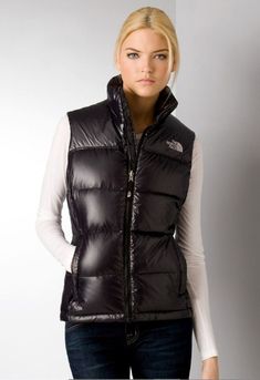 The North Face “Novelty Nuptse” down vest - Small, Womens Puffer Vest Outfit Black, North Face Nuptse Vest, Puffy Vest Outfit, Puffer Vest Outfit, Puffer Vests, North Face Outfits, Black Rain Jacket, Blue Raincoat, North Face Vest