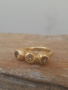 Modern Gold Rings With Stones, Gold Topaz Ring With Large Stone As Gift, Unique Gold Crystal Ring With Stones, Unique Gold Topaz Ring, Unique Gold Rings With Stones, Gem Design, Birthstone Gems, Ring Three Stone, Ruby Bands