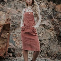 Iso This Pink Overall Dress From Bohme Pink Overall Dress, Corduroy Overall, Corduroy Overall Dress, Pink Corduroy, She Is Clothed, Overall Dress, Dress Brands, Dream Closet, Limited Time