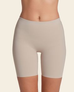 This innovative short is made of our signature DuraFit® moderate compression fabric to shape the tummy and upper thighs. The waistband is double-layered for extra shaping power in the tummy and waist. In addition to shaping, it also prevents chafing. It's soft on skin and hides cellulite for a smoothed-out look. It doesn't have any leg bands for total comfort. The back is specially designed for a natural butt-lifting effect. This shaper short has a seamless design to go undetectable under clothe Panty Shorts, Post Surgical Bra, Nursing Sports Bra, Compression Bra, Slip Shorts, Strapless Bralette, Anti Chafing, Compression Garment, Leg Bands