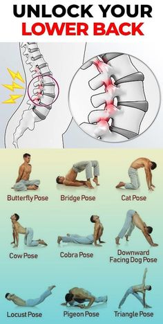 a poster showing how to use the lower back