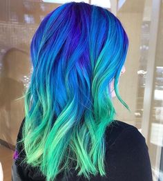 Colored Locks, Hairstylist Inspiration, Multicolor Hair, Bold Hair Color, Teal Hair