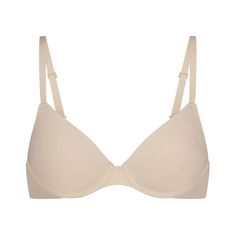 Brand New With Tags Color: Sand T-Shirt Silhouette, Molded Demi Coverage, Lightly Lined Cups, Adjustable Straps, Flexible Underwire For Support, 360 Stretch Comfort To Fit In Between Sizes Kellee Is Size 14 And 5’ 9” (175 Cm), Wearing Skims 38d 76% Polyamide / 24% Elastane Machine Wash Cold, Non Chlorine Bleach, Cool Iron, Do Not Dry Clean Imported Most Comfortable Bra, Body Bra, Comfortable Bras, Triangle Bralette, Demi Bra, T Shirt Bra, Bra Sizes, Womens Makeup, Women's Intimates