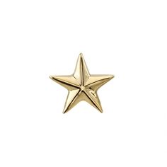 a gold star charm on a white background