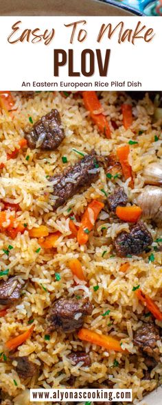 easy to make plov recipe with carrots and rice