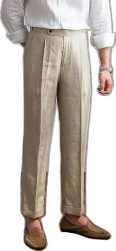 Casual Khaki Dress Pants For Summer, Brown Tailored Bottoms With Straight Hem, Tailored Straight Hem Brown Bottoms, Beige Casual Wide Leg Pants With Straight Hem, Casual Beige Wide Leg Pants With Straight Hem, Beige Bottoms With Pockets Straight Hem, Beige Bottoms With Pockets And Straight Hem, Khaki Straight Dress Pants For Summer, Beige Formal Bottoms With Pockets