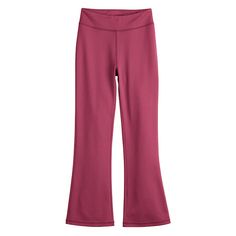 Give her athleticwear a refresh with these girls' flared leggings from Tek Gear. Give her athleticwear a refresh with these girls' flared leggings from Tek Gear. TECHNOLOGIES & FEATURES Elastic waistband Flared silhouette Moisture-wicking technology UPF 40+ sun protectionFIT & SIZING Inseam: 27.75 inch, 25.5 inch Midrise sits above the hipFABRIC & CARE 43% recycled polyester, 43% polyester, 14% spandex Machine wash Imported Size: L (10/12). Color: Dark Mauve. Gender: female. Age Group: kids. Dark Mauve, Flared Leggings, Bottom Clothes, These Girls, Dark Pink, Bottoms Pants, Fabric Care, Gender Female, Moisture Wicking