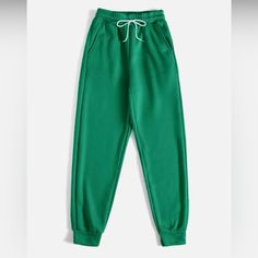 Description Will Be In Pictures Above.. It’s Brand New It Was To Small For Me Green Sweatpants With Drawstring, Green Drawstring Sweatpants, Trendy Green Leisure Sweatpants, Green Drawstring Sweatpants For Loungewear, Green Sporty Joggers With Drawstring, Drawstring Sweatpants, Shein Pants, Pant Jumpsuit, Sweatpants