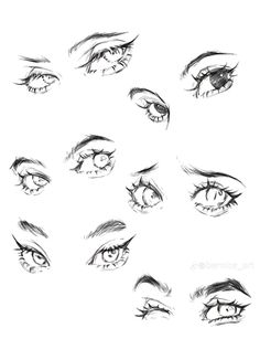 the eyes are drawn in different ways