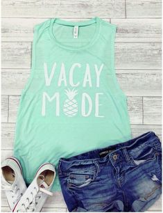 Etsy Vacation mode TANK TOP ZNF08 Vacation Shirt Ideas, Beach Tshirt Designs, Monogram Crafts, Circuit Crafts, Htv Projects, David Shrigley, Cricut Shirts, Beachy Outfits, Monogram Outfit