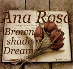 an old book with flowers on it and the words brown shade dream written in english