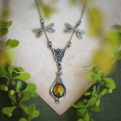 Orange and Yellow Stone or Shell Vintage Style Dragonfly - Etsy April Birthday, Dragonfly Necklace, Vintage Style Rings, Cameo Ring, Yellow Stone, Easter Outfit, Orange And Yellow, Dragonflies, Stone Jewelry