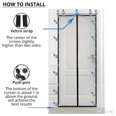 how to install a screen door with instructions for the frame and side panels on it