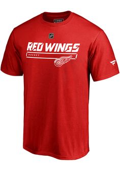 Show off your team pride in this Detroit Red Wings Red Pro Prime Short Sleeve T Shirt! This Detroit Short Sleeve Tee features a Short sleeve tee with team graphic on chest.. Make sure everyone knows you root for the Red Wings with this Red Detroit T Shirt. Go Red Wings! Crew neckline, Soft cotton material, Movable, Screen print graphics, NHL logo on front chest, Machine washable, Tumble dry on low heat, Unisex, Fit: True to Size, 100% Cotton, Machine Washable, Imported Cheap University Red T-shirt With Graphic Print, Cheap Red T-shirt For Sports Events, Cheap University Red Graphic Print T-shirt, Affordable University Red Fan Apparel T-shirt, Affordable Red Sports T-shirt, Cheap University Red T-shirt For Sports, Cheap Red T-shirt For Team Events, Cheap University Red T-shirt For Sports Season, Red Moisture-wicking T-shirt For Team Events