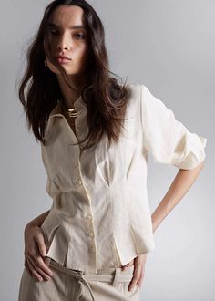 Fitted Shirt - Cream - Shirts - & Other Stories US