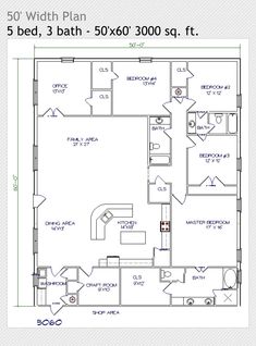 the floor plan for a 3 bedroom, 3 bath apartment with an attached bathroom and living room