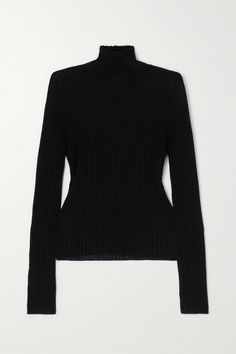 Anthony Vaccarello focuses on understated elegance for SAINT LAURENT's Fall '23 collection, thinking specifically about how women want to dress now. Simple clothes like this sweater are impeccably executed. It's rib-knitted for a close fit that's harmonious with this season's boxy blazers and midi skirts. White Cashmere Sweater, Saint Laurent Clothes, Simple Clothes, Fall Knit Sweater, Fall Sweaters For Women, Wool Sweater Dress, St Laurent, Latest Sweater, Ribbed Turtleneck Sweater