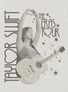 a woman holding an acoustic guitar in front of stars and the words, taylor smith