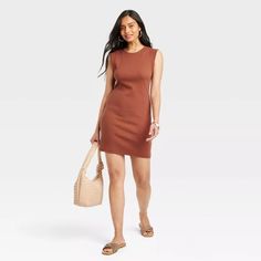 TargetClothing Mini Knit Dress, Maxi Bodycon Dress, Womens Muscle Tank, Knit Tank Dress, Women's Muscle, Sleeveless Dresses, Ribbed Dresses, Mini Shift Dress, Muscle Tank