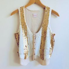 Y2k Era. Australian Brand, Sass And Bide, 100% Silk And Sequins Vest. Never Worn Out. Sequin Vest, Sass And Bide, Y2k Era, Brown Orange, The 100, Womens Tops, Silk, Orange, Women Shopping