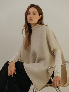 Composition : Cashmere 10 Merino Wool 80 Nylon 10Color : light brown, beige, brown, charcoalCountry of Origin : KOREA Turtleneck Cape, Cashmere Turtleneck, Beige Brown, Brown Beige, Light Brown, Dream Closet, Merino Wool, Cape, Knitwear