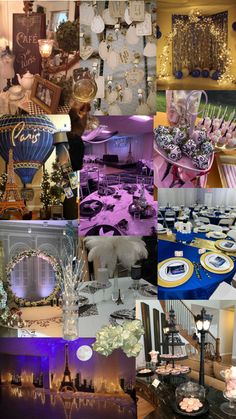 a collage of photos with different types of decorations